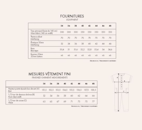 Schnittmuster Jumpsuit LA Combinaison von ATELIER BRUNETTE